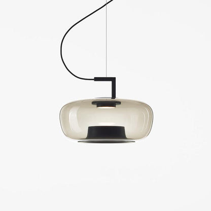 Doppelte Pendant Lamp Model A Dia 17.3″ x H 12″ / Dia 44cm x H 30.5cm / Black & Light Grey / Warm Light Pendant light