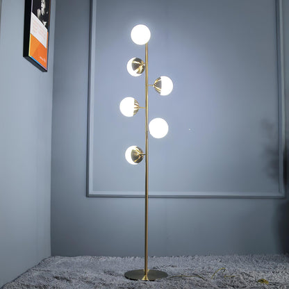 Doppler LED Tree Lamp Dia 13″ x H 63.8″ / Dia 33cm x H 162cm / Gold / US plug Floor lamp