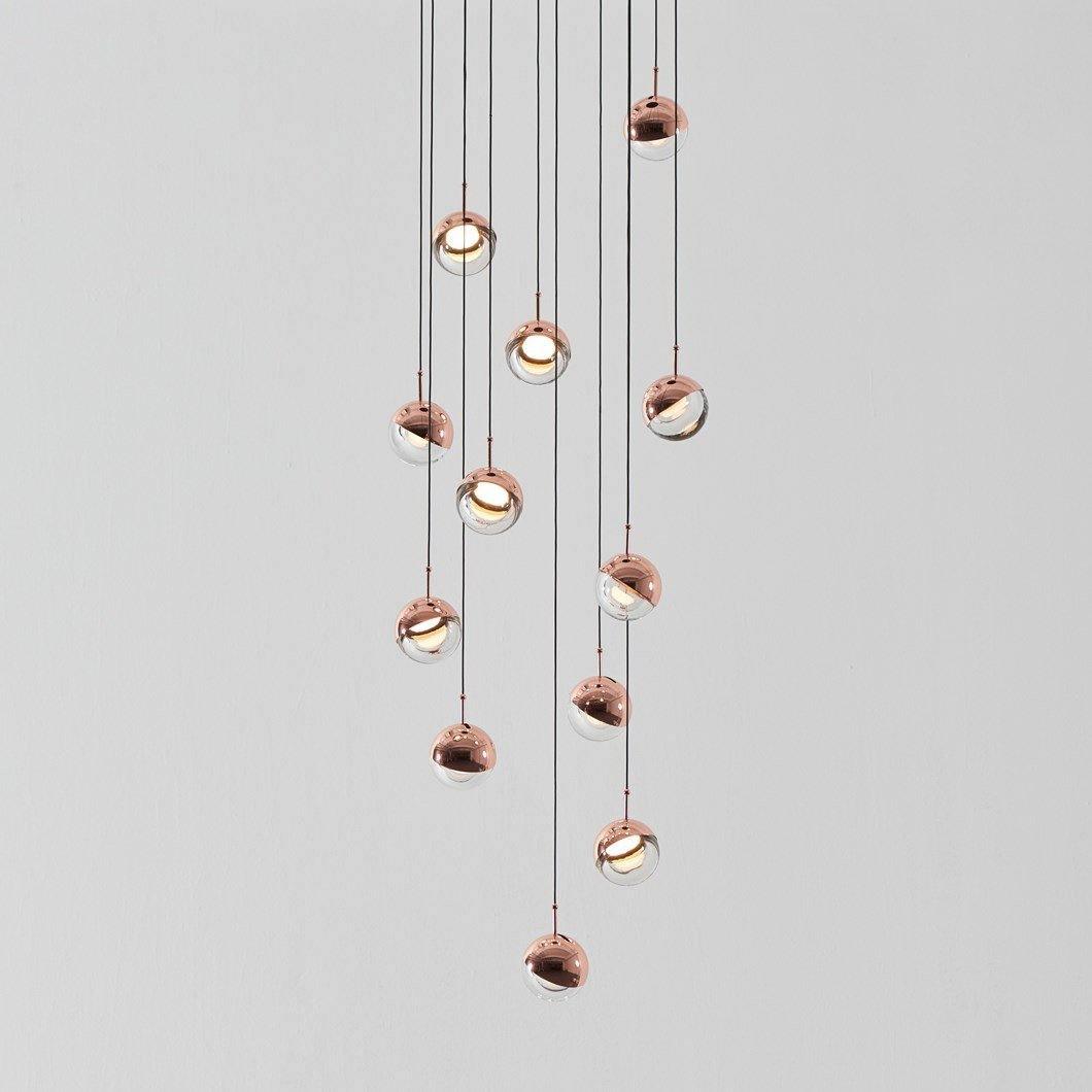 Restaurant Art LED Pendant Light 12heads Dia 17.7″ x H 78.7″ / Dia 45cm x H 200cm / Rose gold / Warm Light Pendant light