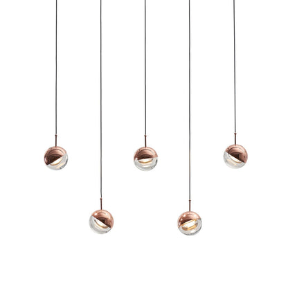 Restaurant Art LED Pendant Light 5heads Dia 27.6″ x H 78.7″ / Dia 70cm x H 200cm / Rose gold / Warm Light Pendant light