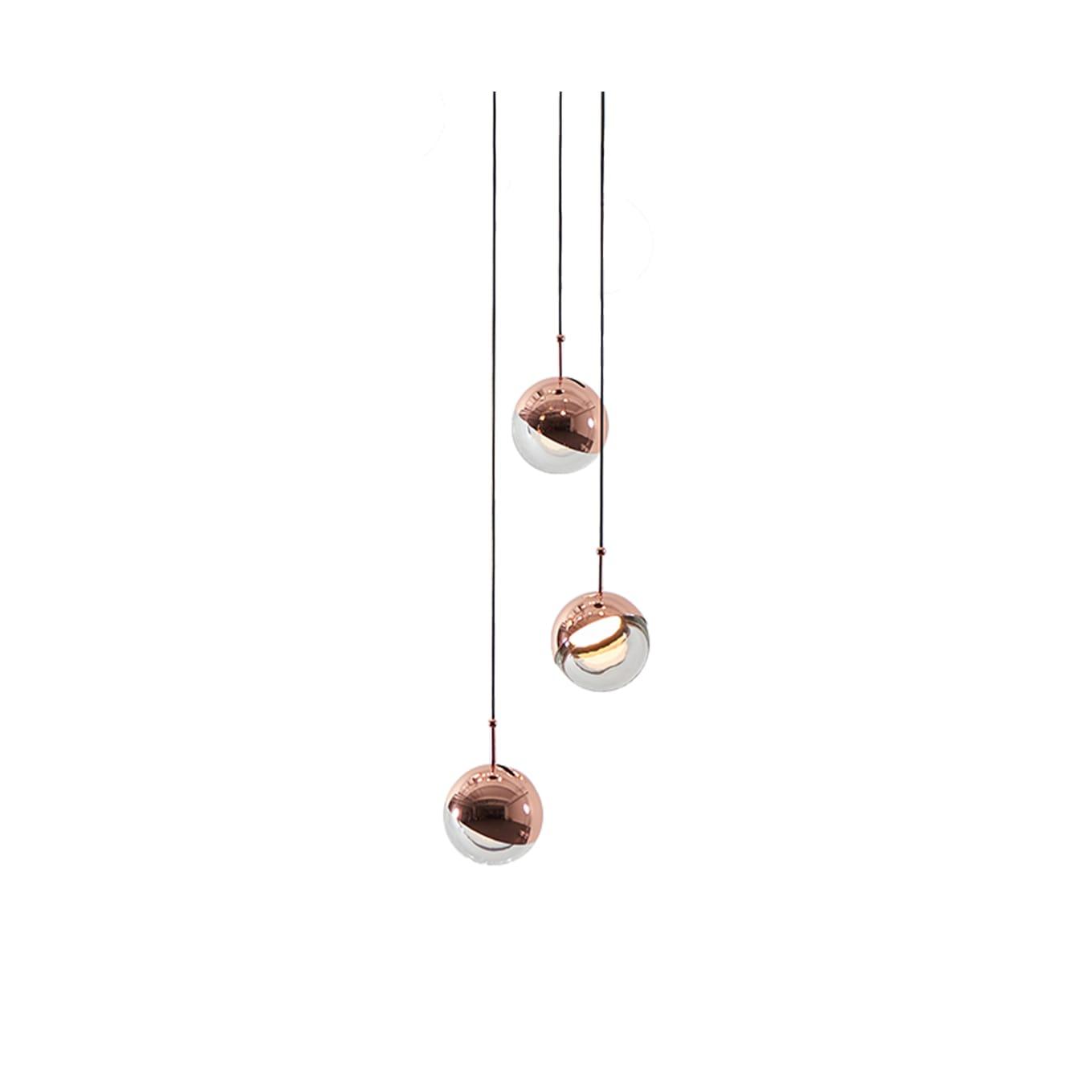 Restaurant Art LED Pendant Light 3heads Dia 7.9″ x H 78.7″ / Dia 20cm x H 200cm / Rose gold / Warm Light Pendant light