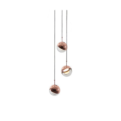 Restaurant Art LED Pendant Light 3heads Dia 7.9″ x H 78.7″ / Dia 20cm x H 200cm / Rose gold / Warm Light Pendant light