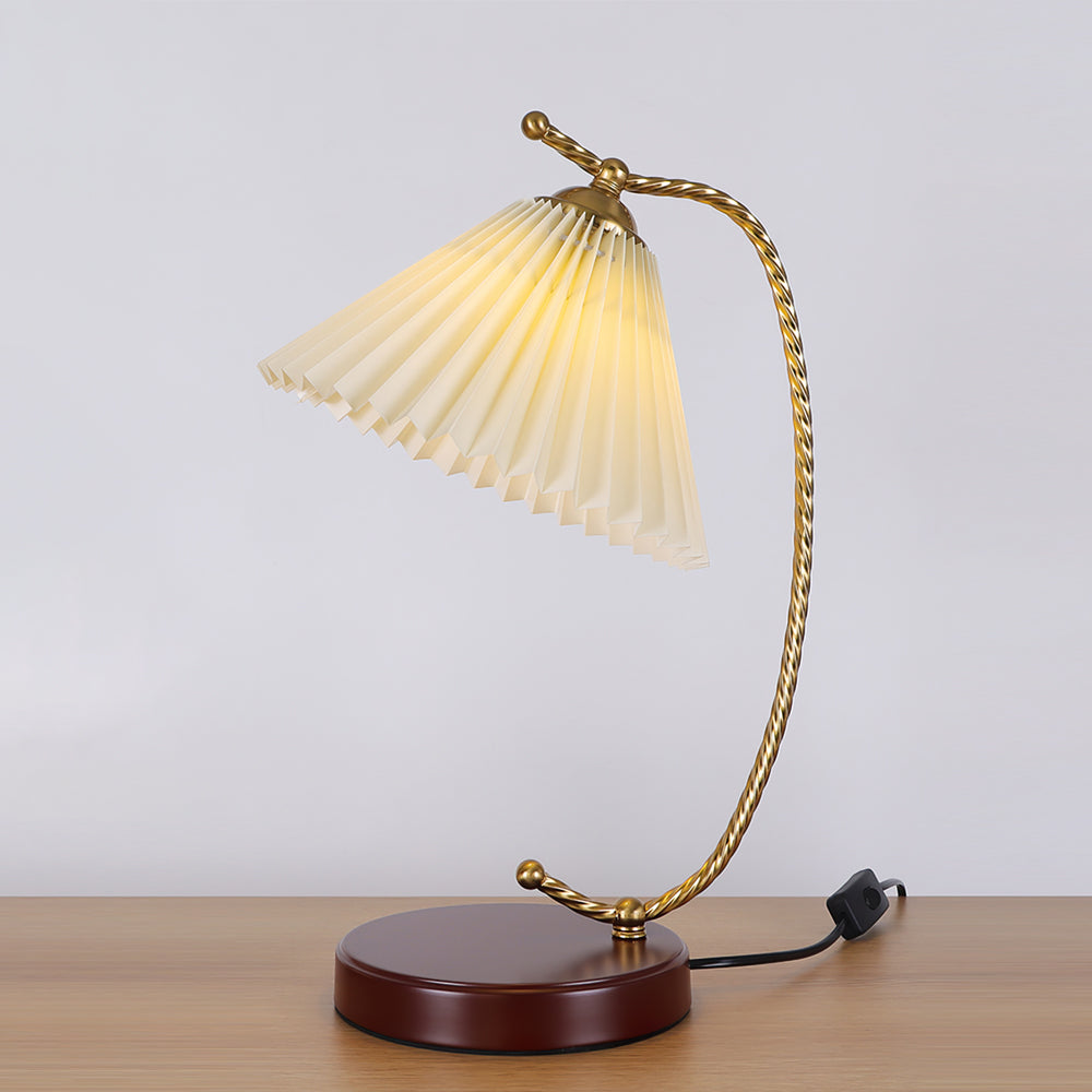 Dotty Table Lamp Dia 18cm x H 45cm / Dia 7.1″ x H 17.7″ / Model A Beige & Walnut color / US Plug Table lamp