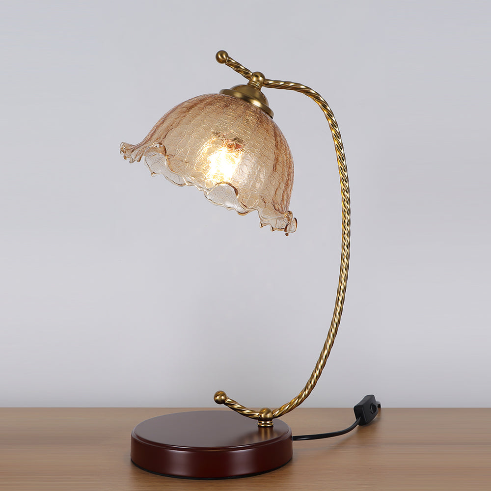 Dotty Table Lamp Dia 18cm x H 45cm / Dia 7.1″ x H 17.7″ / Model B Amber & Walnut color / US Plug Table lamp