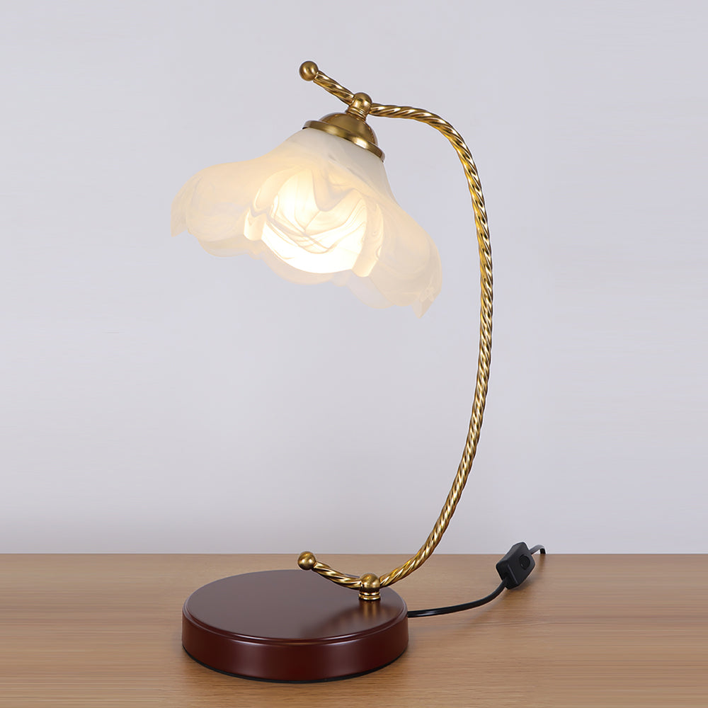Dotty Table Lamp Dia 18cm x H 45cm / Dia 7.1″ x H 17.7″ / Model C Matte white & Walnut color / US Plug Table lamp