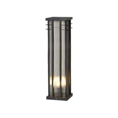 Double Axis Outdoor Post Lamp L 6.3″ x W 6.3″ x H 25.6″ / L 16cm x W 16cm x H 65cm / Model A: Wired Version / Warm