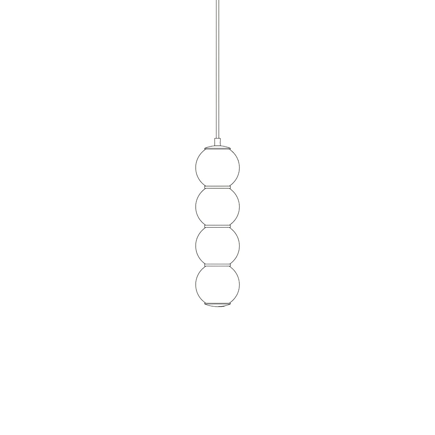 Double Globe Pendant Lamp 4 Heads Dia 3.9″ x H 15.4″ / Dia 10cm x H 39cm / Gold & White / Warm Light Pendant light