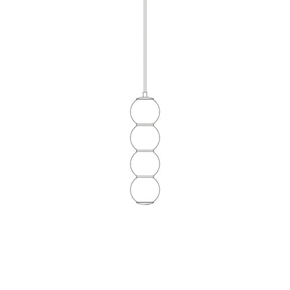 Double Globe Pendant Lamp 4 Heads Dia 3.9″ x H 15.4″ / Dia 10cm x H 39cm / Gold & White / Warm Light Pendant light