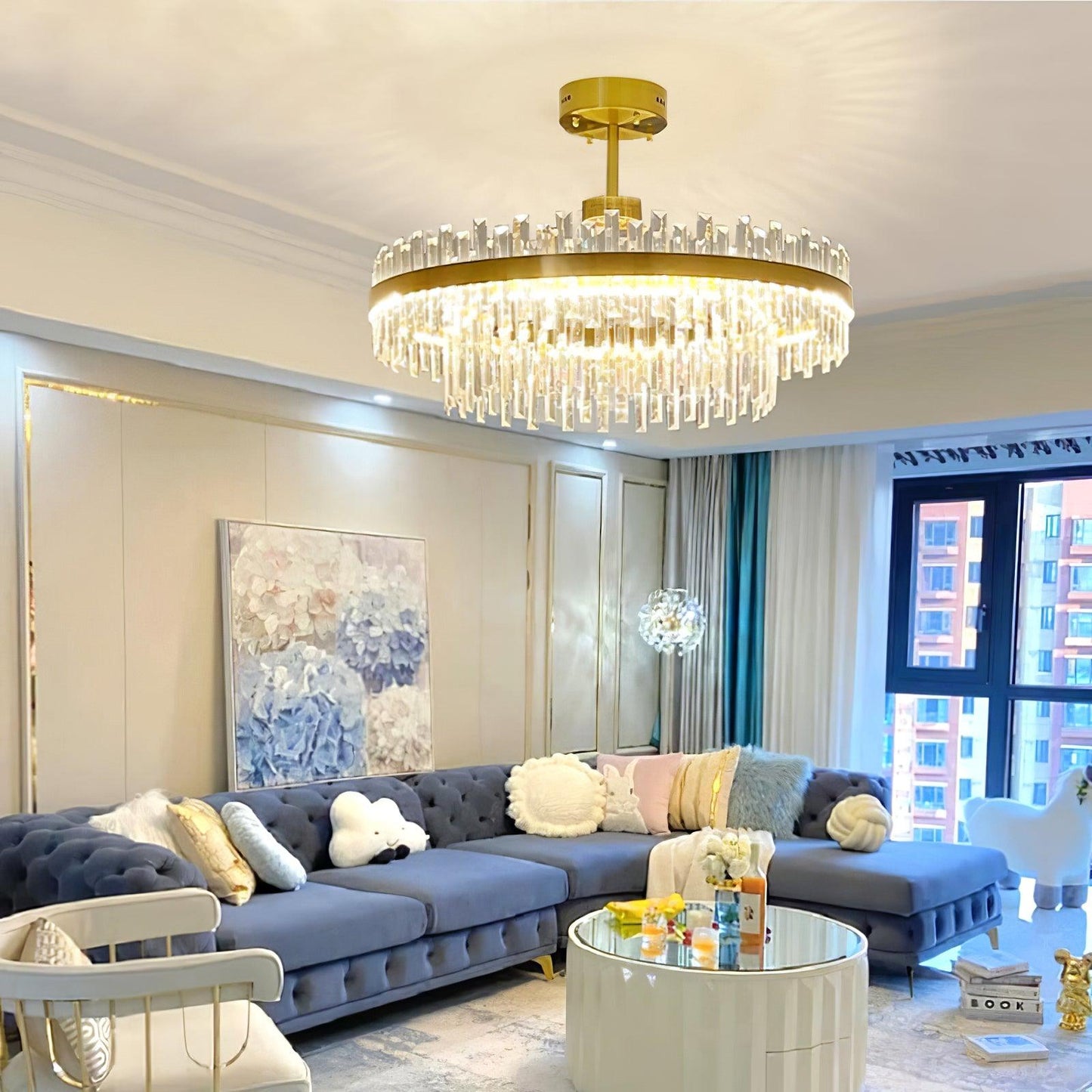 Drum Glass Chandelier Chandelier