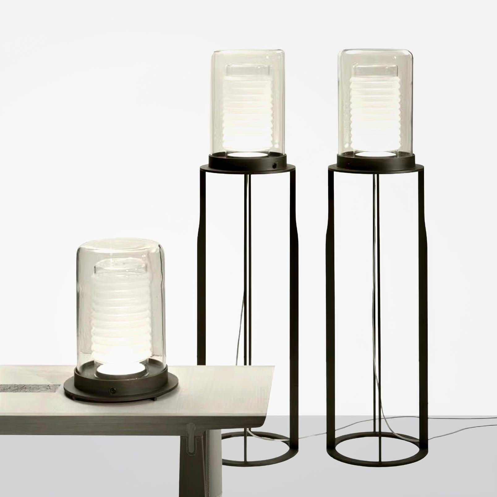 Dual Cylinder Glass Floor Lamp Floor lamp