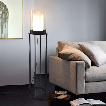 Dual Cylinder Glass Floor Lamp Floor lamp