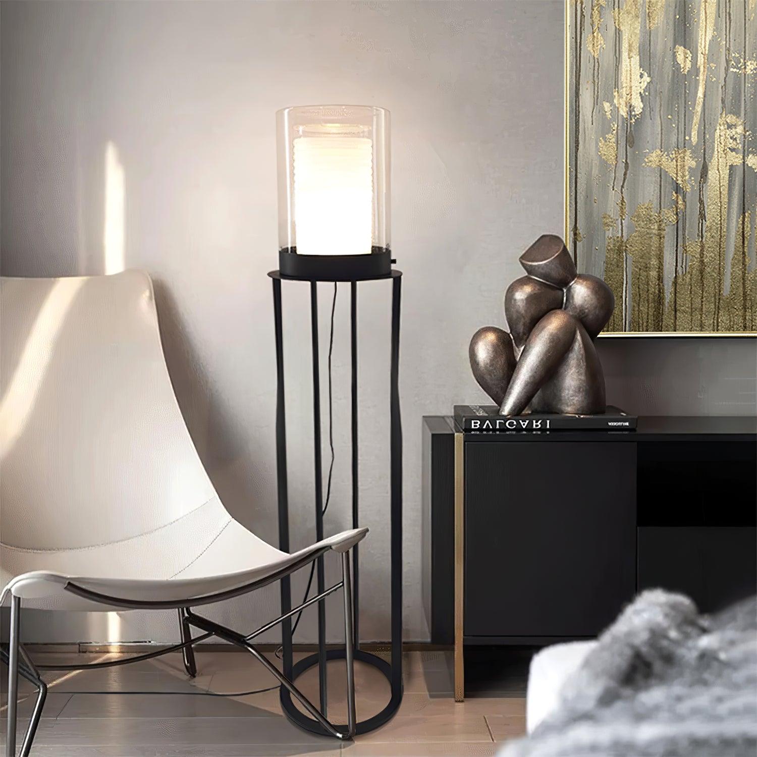Dual Cylinder Glass Floor Lamp Floor lamp