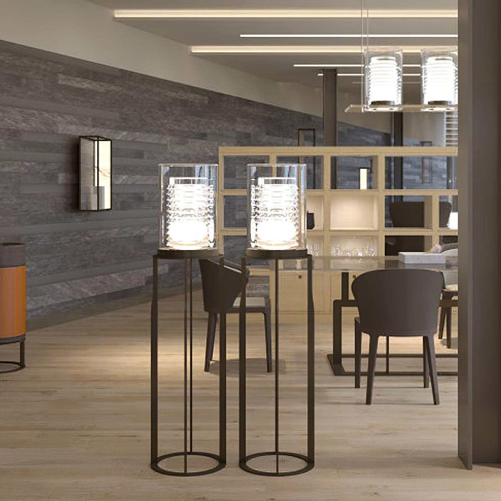 Dual Cylinder Glass Floor Lamp Floor lamp