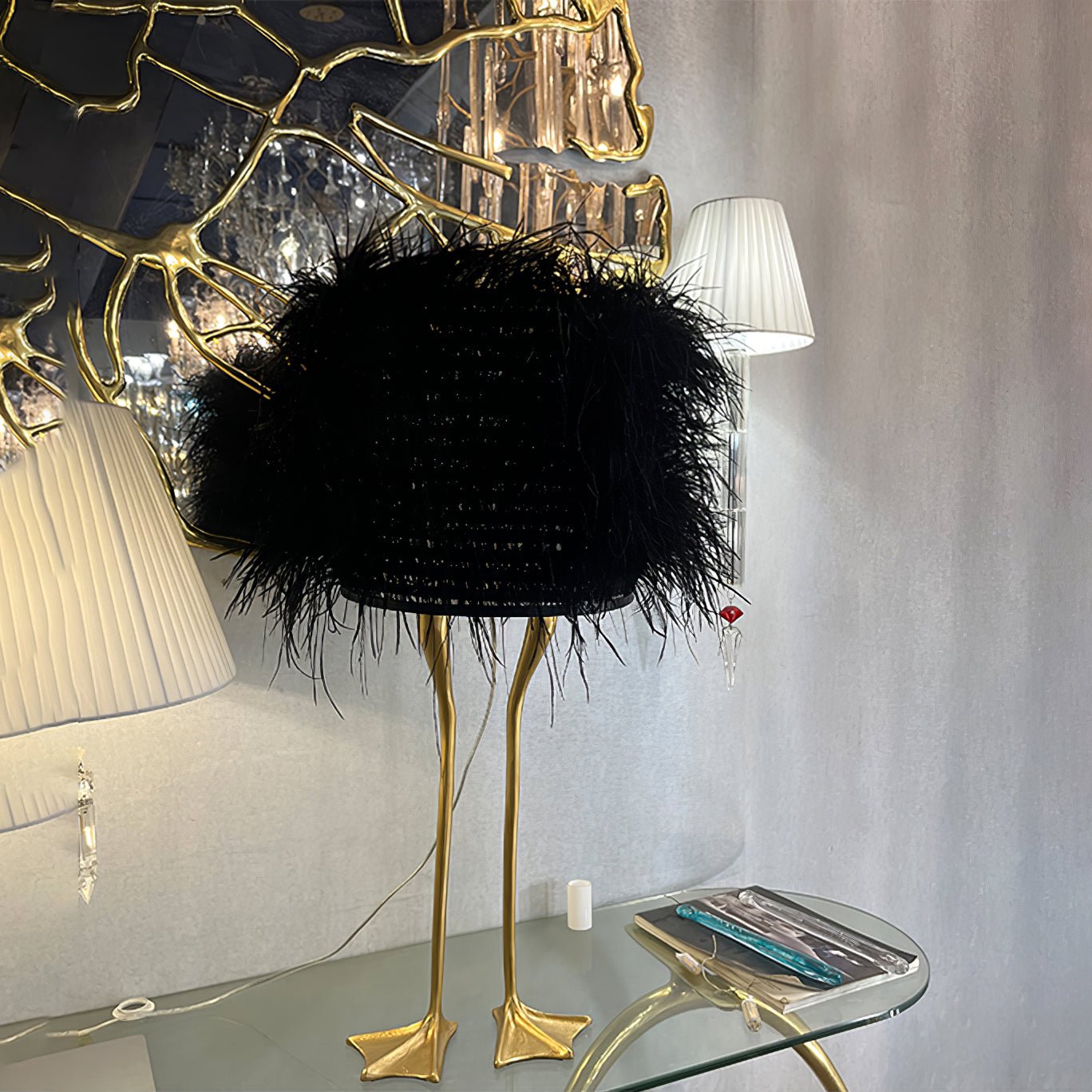 Duck Feet Feather Table Lamp Table lamp