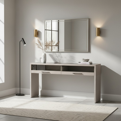 John Richard Galicia Two-Drawer Lighted Console Table