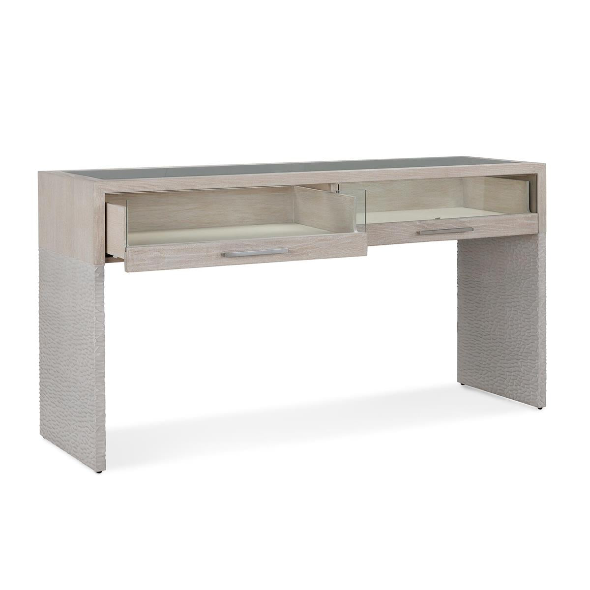 John Richard Galicia Two-Drawer Lighted Console Table