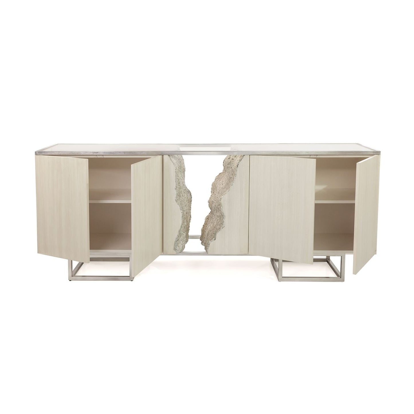 John Richard Terra Four-Door Credenza, White