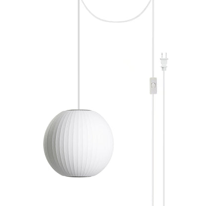 Bubble Swag Lights Model E ? 11.8″ x H 11″ / Dia 30cm x H 28cm (2 hooks) / White / US plug Pendant light