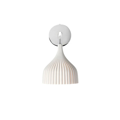 E Wall Lamp Dia 5.3″ x H 9.4″ / Dia 13.5cm x H 24cm / Chrome & White / Single Wall lamp
