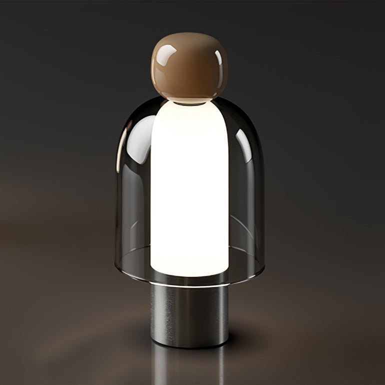 Lumina Joy Table Lamp ? 4.7″ x H 9.1″ / ? 12cm x H 23cm / Brown & Smoke grey / Knob Infinite Dimming Table lamp