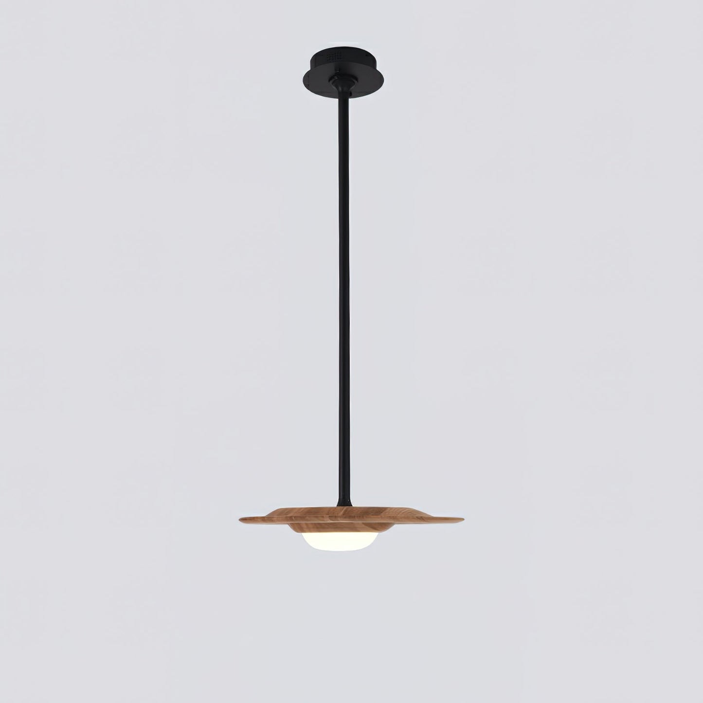 Horizon Eaves Pendant Lamp 1 Head: Dia 15.7’’ x W 11.8’’ / Wood Color / Warm Light Pendant light