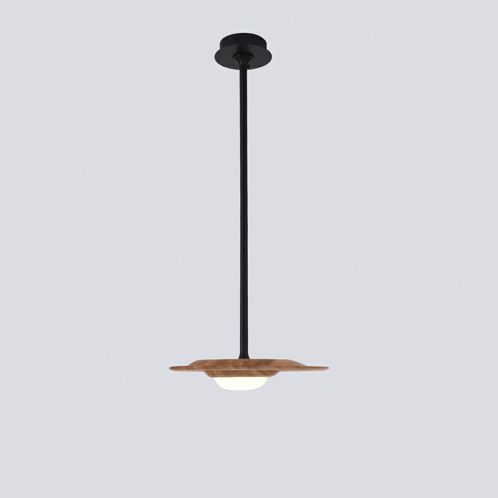 Horizon Eaves Pendant Lamp 1 Head: Dia 15.7’’ x W 11.8’’ / Wood Color / Warm Light Pendant light
