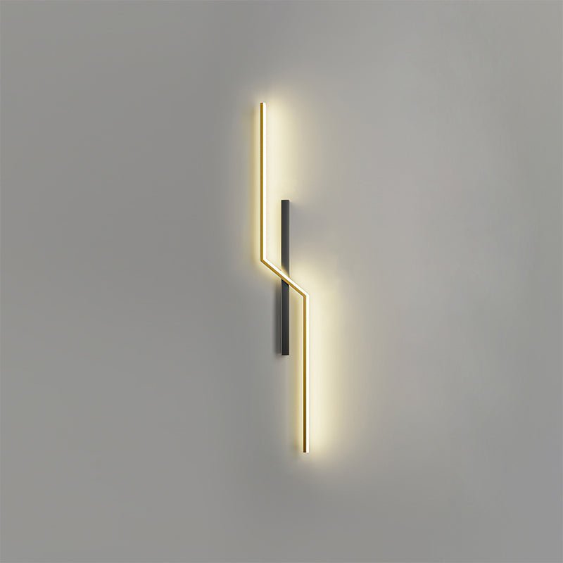 Echelon Rechargeable Wall Light H 23.6″ x W 5.9″ / Gold & Black / Three-Color Changing Light & USB charging plug 1001