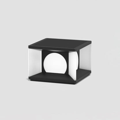 Eclipse Cube Outdoor Post Light L 11.8″ x W 11.8″ x H 8.3″ / L 30cm x W 30cm x H 21cm / Model A: Wired Version / Warm