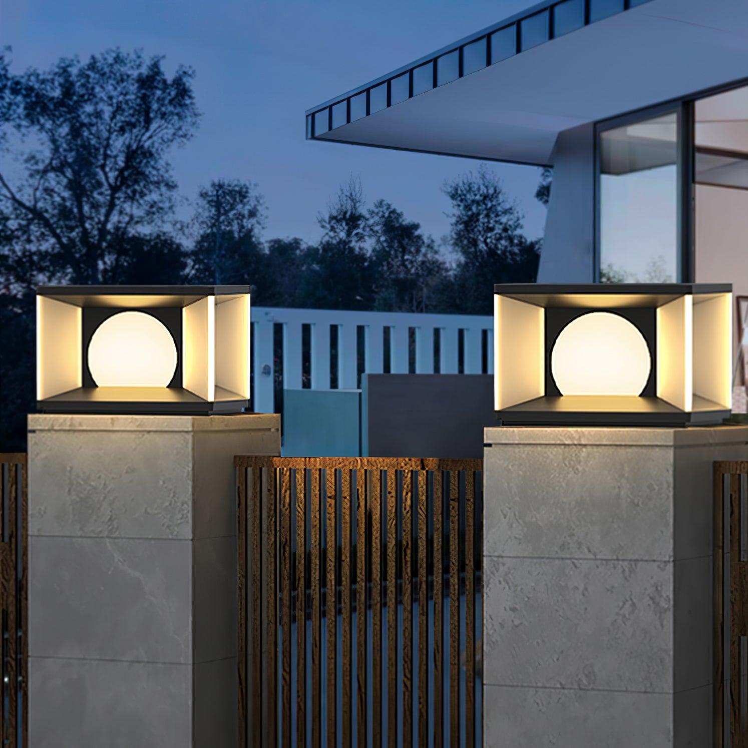Eclipse Cube Outdoor Post Light Table lamp