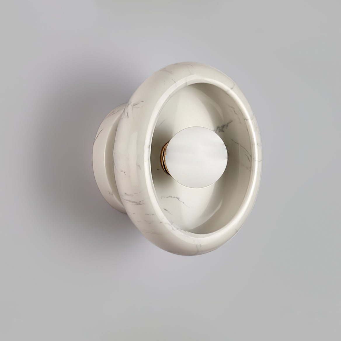 Eclipse Jade Wall Sconce Dia 9.8″ x H 5.1″ / White marble Wall lamp