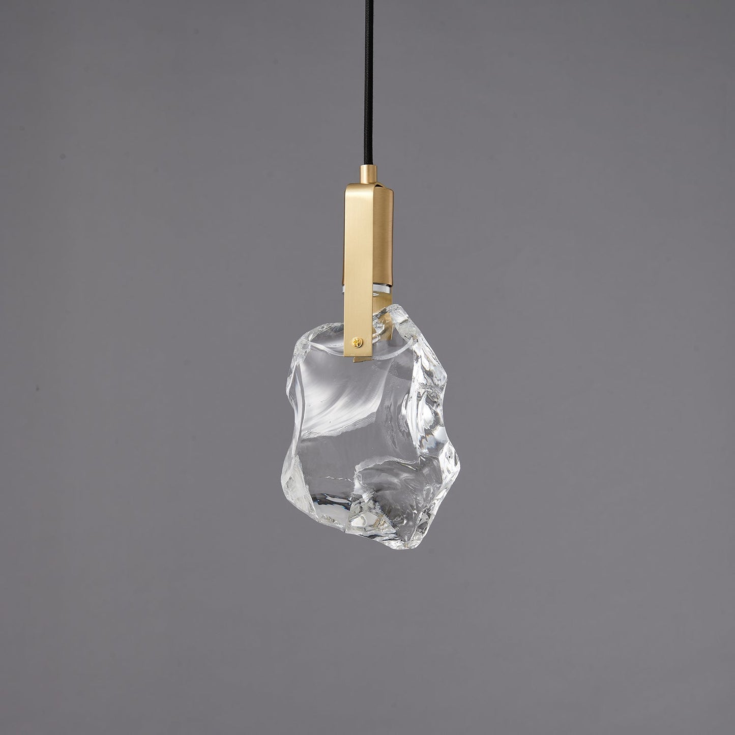 Ecliptique Series Pendant Lamp Model J Dia 5.9″ x H 7.9″ / Brass & Clear 1001 Pendant light