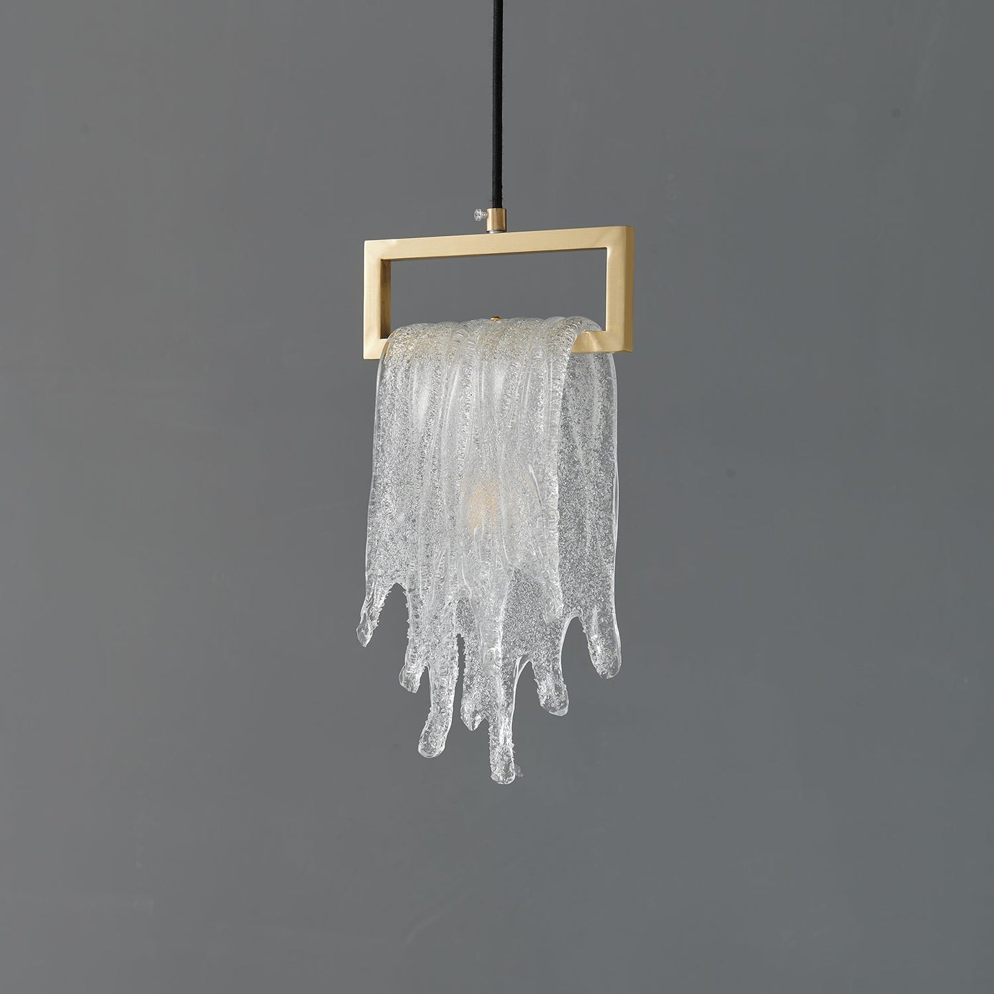 Ecliptique Series Pendant Lamp Model D Dia 6.7″ x H 11.8″ / Brass & Clear 1001 Pendant light