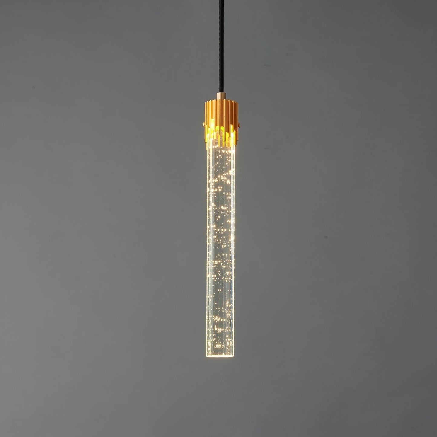 Ecliptique Series Pendant Lamp Model A Dia 1.2″ x H 11.8″ / Brass & Clear 1001 Pendant light