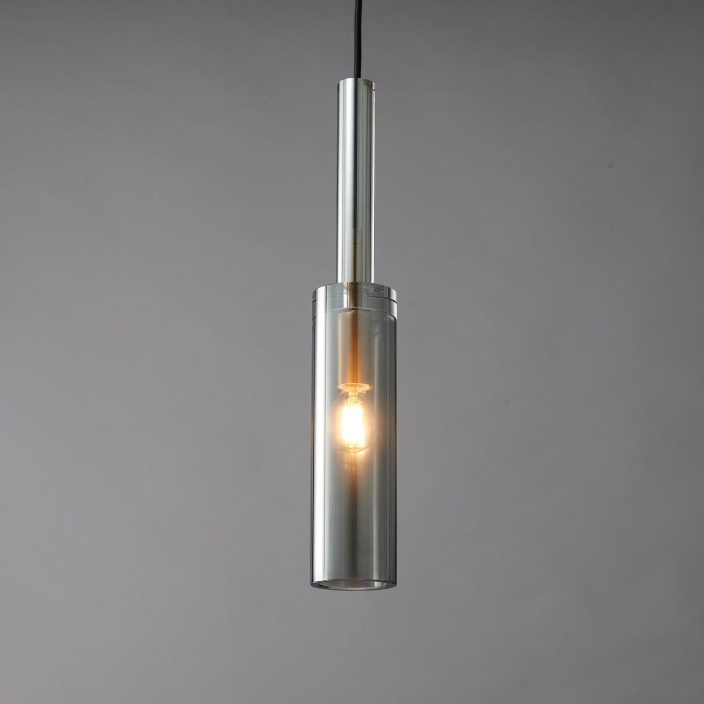 Ecliptique Series Pendant Lamp Model H Dia 2.8″ x H 11.8″ / Brass & Clear 1001 Pendant light