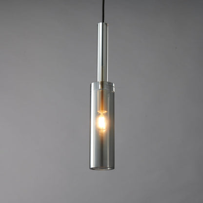 Ecliptique Series Pendant Lamp Model H Dia 2.8″ x H 11.8″ / Brass & Clear 1001 Pendant light