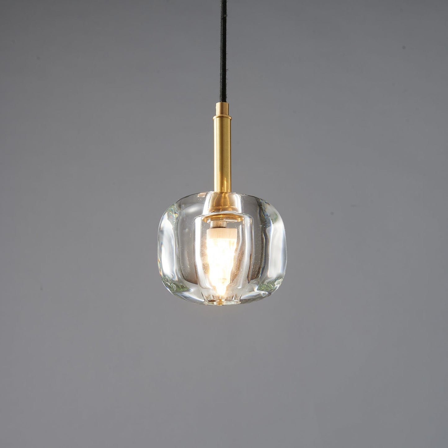 Ecliptique Series Pendant Lamp Model L Dia 4.3″ x H 4.3″ (Clear) / Brass & Clear 1001 Pendant light