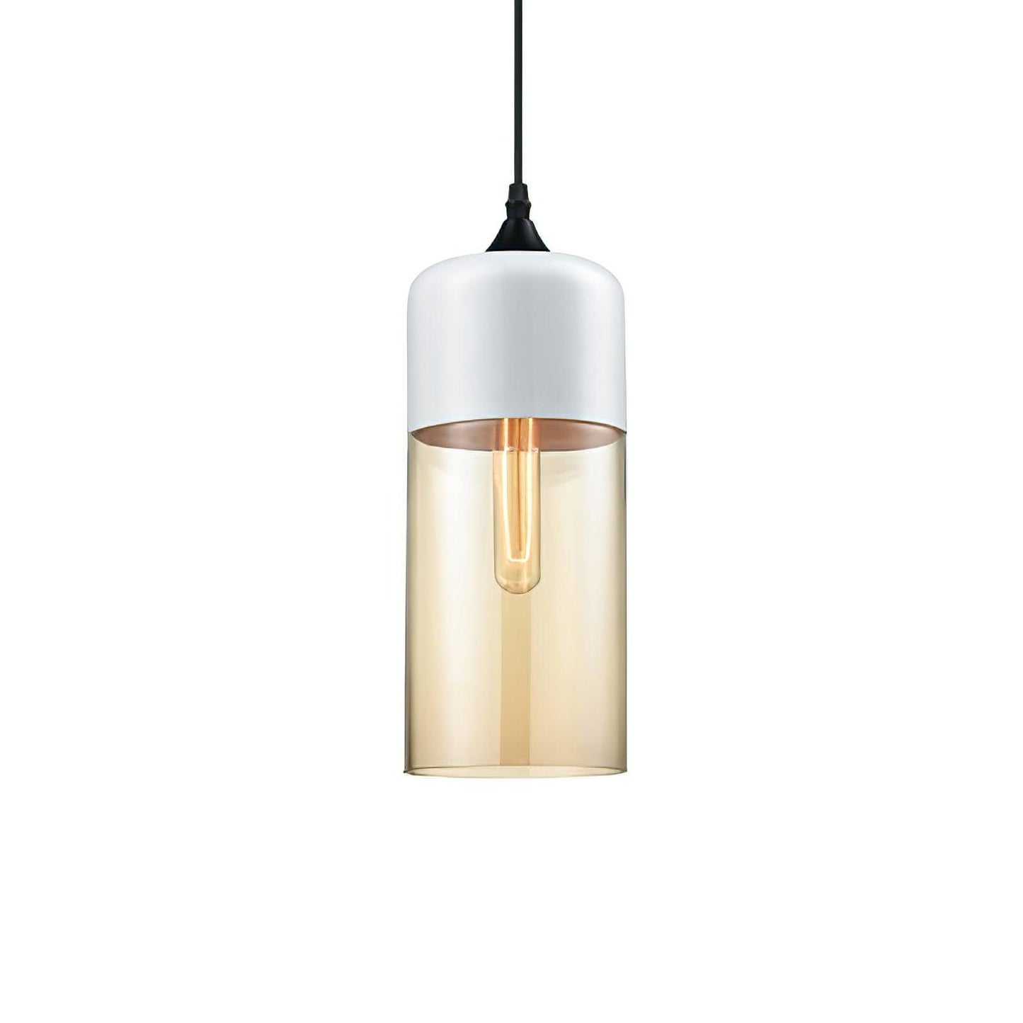 Eclisse Quartet Pendant Lamp Dia 5.1″ x H 13.2″ / Dia 13cm x H 33.5cm / White & Amber Pendant light