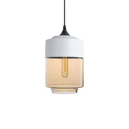 Eclisse Quartet Pendant Lamp Dia 7.1″ x H 12.2″ / Dia 18cm x H 31cm / White & Amber Pendant light