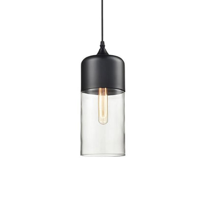 Eclisse Quartet Pendant Lamp Dia 5.1″ x H 13.2″ / Dia 13cm x H 33.5cm / Black & Clear Pendant light