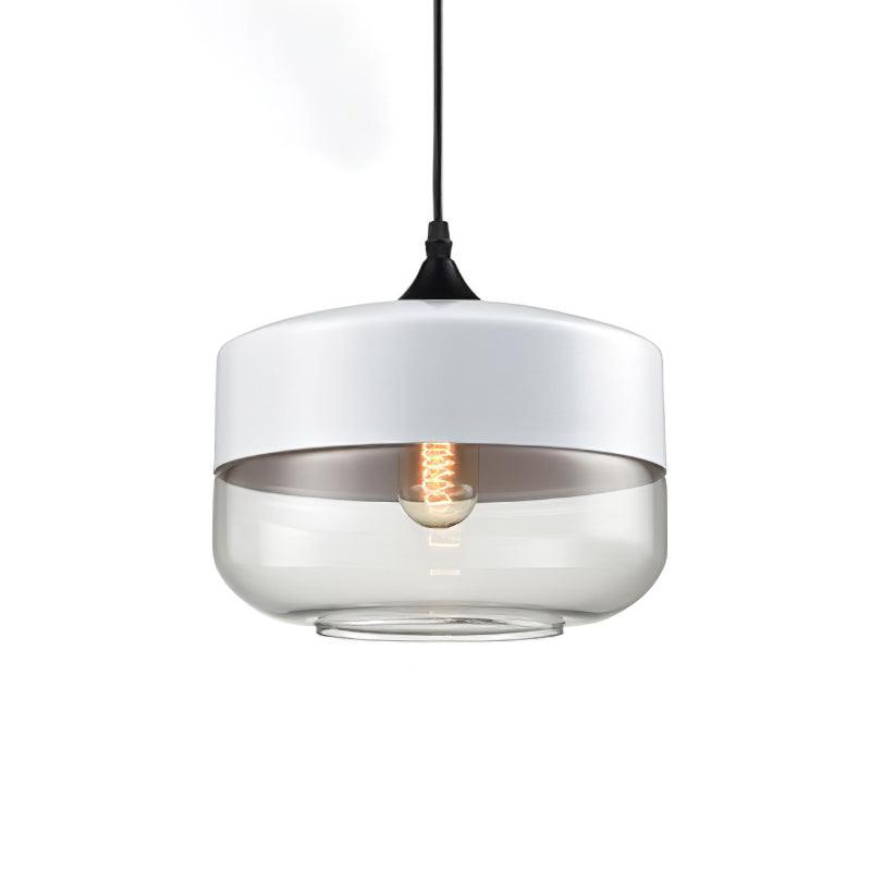 Eclisse Quartet Pendant Lamp Dia 9.8″ x H 8.9″ / Dia 25cm x H 22.5cm / White & Clear Pendant light