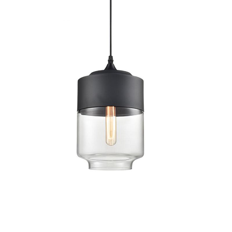 Eclisse Quartet Pendant Lamp Dia 7.1″ x H 12.2″ / Dia 18cm x H 31cm / Black & Clear Pendant light