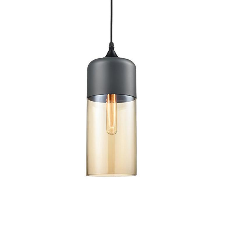Eclisse Quartet Pendant Lamp Dia 5.1″ x H 13.2″ / Dia 13cm x H 33.5cm / Black & Amber Pendant light