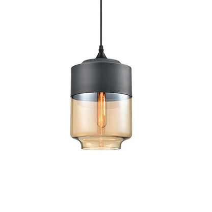Eclisse Quartet Pendant Lamp Dia 7.1″ x H 12.2″ / Dia 18cm x H 31cm / Black & Amber Pendant light