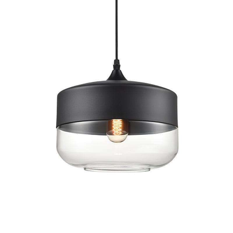 Eclisse Quartet Pendant Lamp Dia 9.8″ x H 8.9″ / Dia 25cm x H 22.5cm / Black & Clear Pendant light