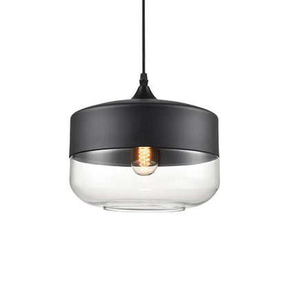 Eclisse Quartet Pendant Lamp Dia 9.8″ x H 8.9″ / Dia 25cm x H 22.5cm / Black & Clear Pendant light