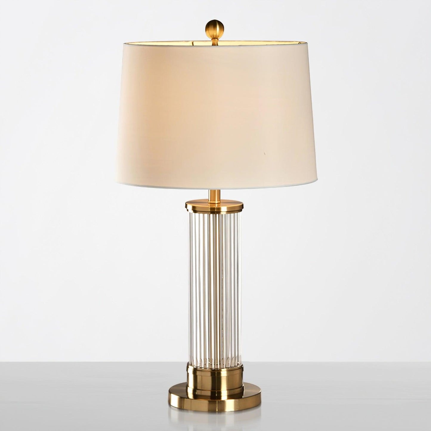 Edda Table Lamp Dia 14.9″ x H 26.3″/ Dia 38cm x H 67cm / Gold / US plug Table lamp
