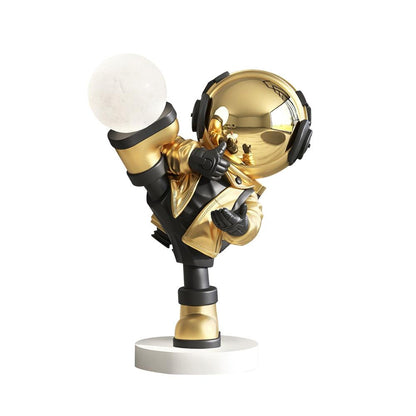 Effort Astronaut Built-in Battery Floor Lamp Dia 19.6″ x H 27.5″/ Dia 50cm x H 70cm / Gold / Touch Floor lamp