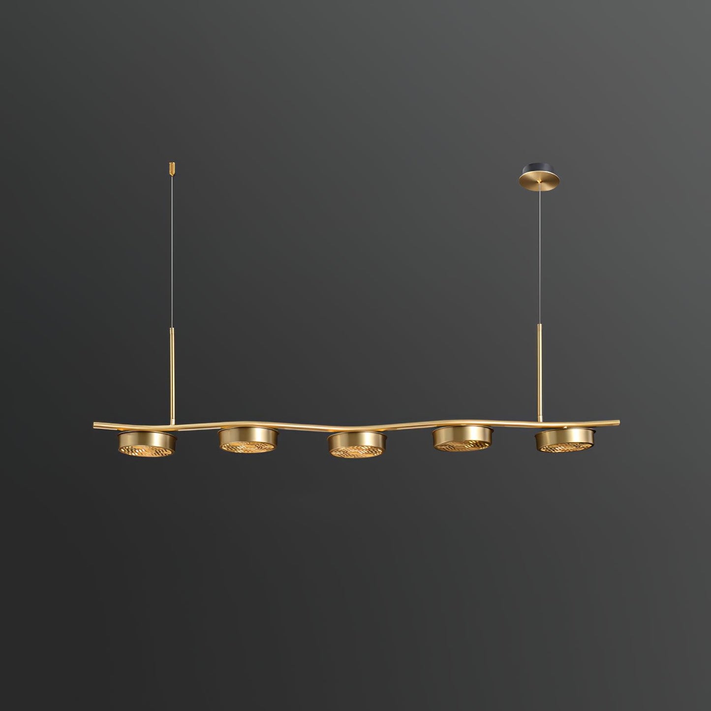 Eichholtz Aldo Chandelier L 47.2″ x H 2.7″ / L 120cm x H 7cm / Brass / Warm White Chandelier