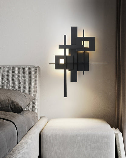 Eithne Planar Wall Lamp ? 18.9″ x H 23.2″ / Black / Warm Light Wall lamp