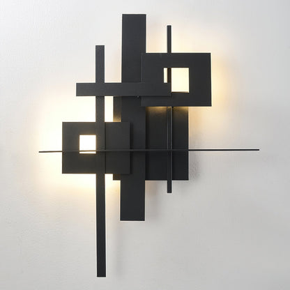 Eithne Planar Wall Lamp ? 18.9″ x H 23.2″ / Black / Warm Light Wall lamp